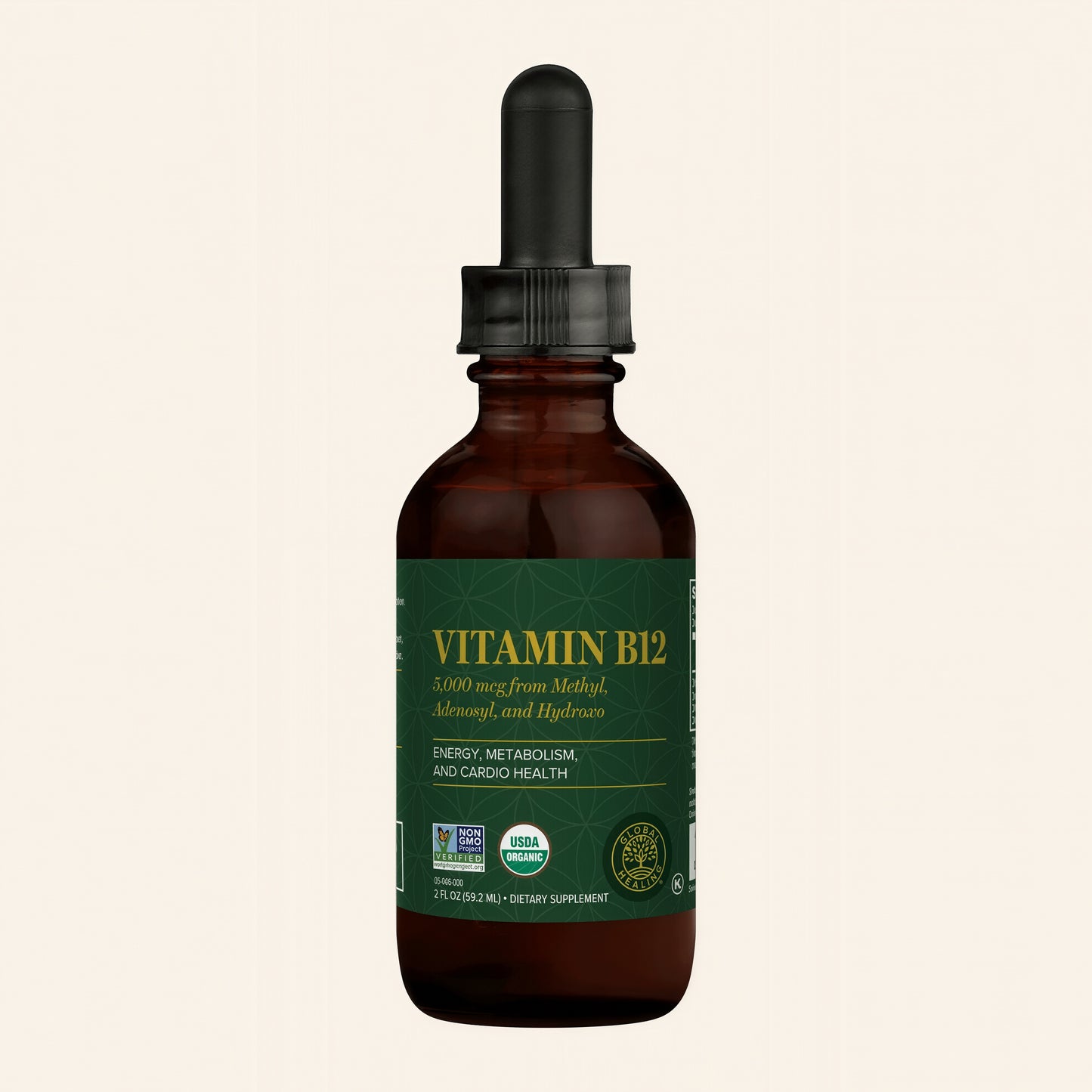 Global Healing Organic Vitamin B12 Liquid 2 fl oz