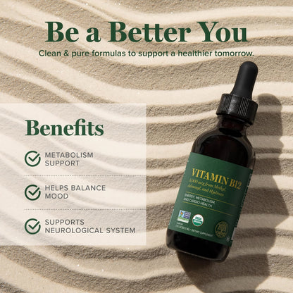 Global Healing Organic Vitamin B12 Liquid 2 fl oz